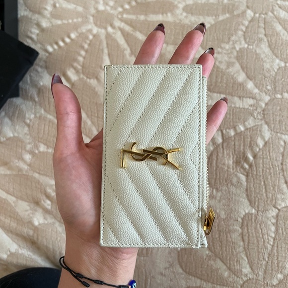 YSL small cream wallet - Picture 6 of 13